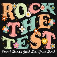 Test Day Rock The Test Teacher Testing Day You Got This  Ladies PosiCharge Tri-Blend Wicking Tank