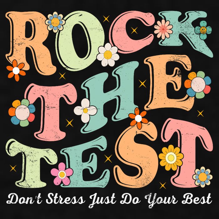 Test Day Rock The Test Teacher Testing Day You Got This  Ladies PosiCharge Tri-Blend Wicking Tank