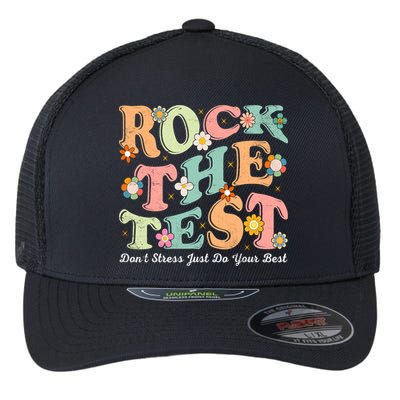 Test Day Rock The Test Teacher Testing Day You Got This  Flexfit Unipanel Trucker Cap