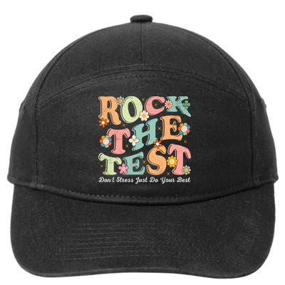 Test Day Rock The Test Teacher Testing Day You Got This  7-Panel Snapback Hat