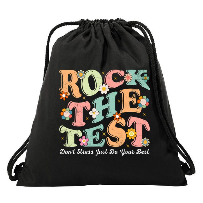 Test Day Rock The Test Teacher Testing Day You Got This  Drawstring Bag