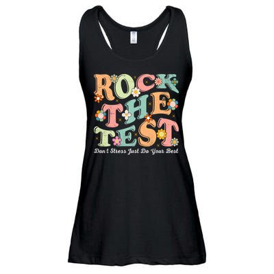 Test Day Rock The Test Teacher Testing Day You Got This  Ladies Essential Flowy Tank