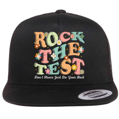 Test Day Rock The Test Teacher Testing Day You Got This  Flatbill Hat