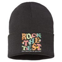 Test Day Rock The Test Teacher Testing Day You Got This  Sustainable Knit Beanie