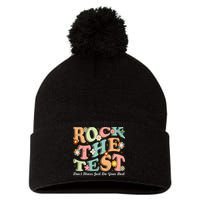 Test Day Rock The Test Teacher Testing Day You Got This  Pom Pom 12in Knit Beanie