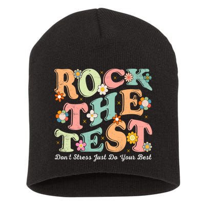 Test Day Rock The Test Teacher Testing Day You Got This  Short Acrylic Beanie