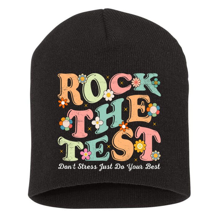 Test Day Rock The Test Teacher Testing Day You Got This  Short Acrylic Beanie