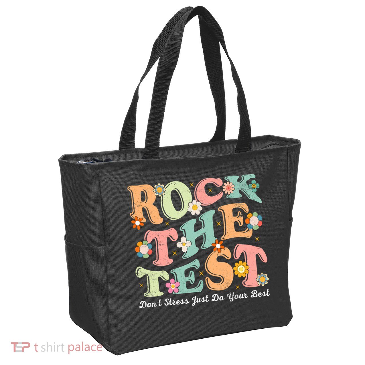 Test Day Rock The Test Teacher Testing Day You Got This  Zip Tote Bag