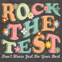 Test Day Rock The Test Teacher Testing Day You Got This  Vector Backpack