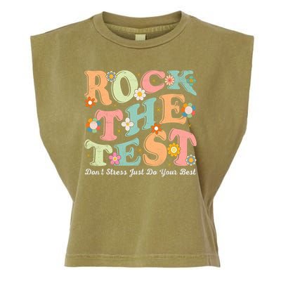 Test Day Rock The Test Teacher Testing Day You Got This  Garment-Dyed Women's Muscle Tee