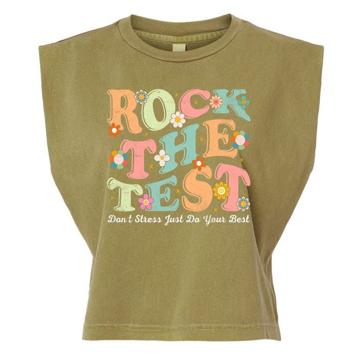 Test Day Rock The Test Teacher Testing Day You Got This  Garment-Dyed Women's Muscle Tee