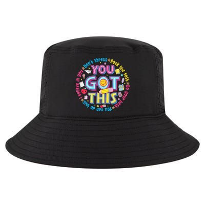 Test Day Rock The Test Teacher Testing Day You Got This Cool Comfort Performance Bucket Hat
