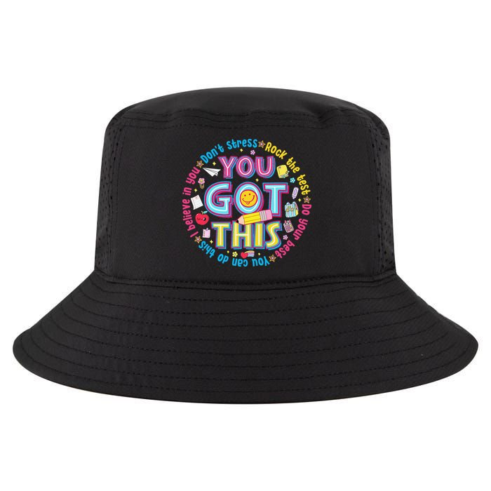 Test Day Rock The Test Teacher Testing Day You Got This Cool Comfort Performance Bucket Hat