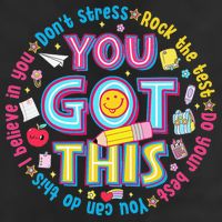 Test Day Rock The Test Teacher Testing Day You Got This 7 Panel Mesh Trucker Snapback Hat
