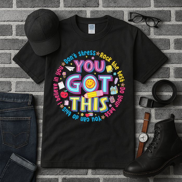 Test Day Rock The Test Teacher Testing Day You Got This Tall T-Shirt