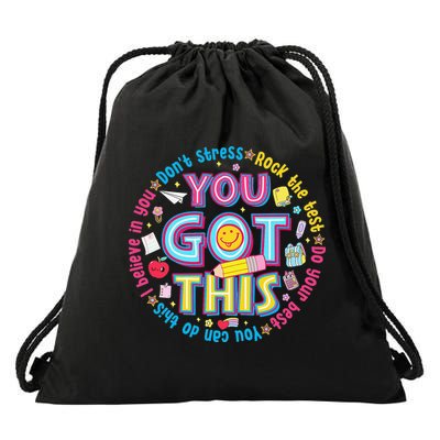 Test Day Rock The Test Teacher Testing Day You Got This Drawstring Bag