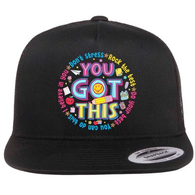 Test Day Rock The Test Teacher Testing Day You Got This Flatbill Hat