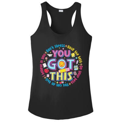 Test Day Rock The Test Teacher Testing Day You Got This Ladies PosiCharge Competitor Racerback Tank