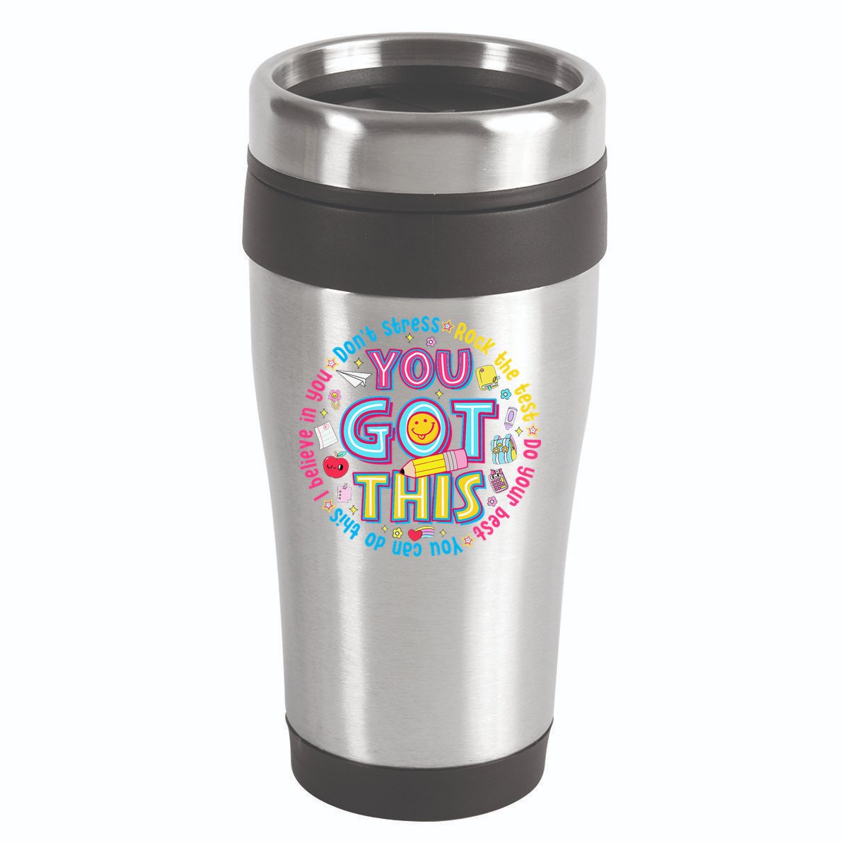 Test Day Rock The Test Teacher Testing Day You Got This 16oz Travel Tumbler