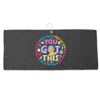 Test Day Rock The Test Teacher Testing Day You Got This Large Microfiber Waffle Golf Towel