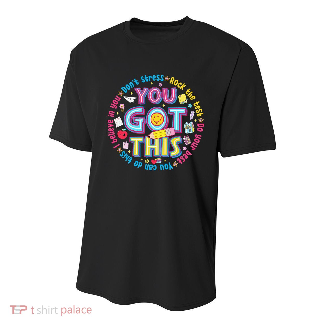 Test Day Rock The Test Teacher Testing Day You Got This Youth Performance Sprint T-Shirt