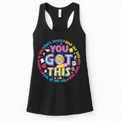 Test Day Rock The Test Teacher Testing Day You Got This Womens Tank Top