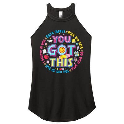 Test Day Rock The Test Teacher Testing Day You Got This Women's Perfect Tri Rocker Tank