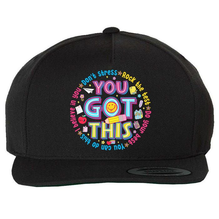 Test Day Rock The Test Teacher Testing Day You Got This Wool Snapback Cap