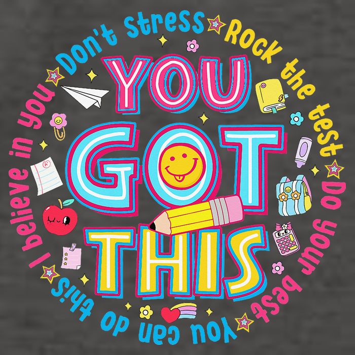 Test Day Rock The Test Teacher Testing Day You Got This Vector Backpack