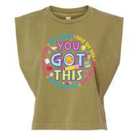 Test Day Rock The Test Teacher Testing Day You Got This Garment-Dyed Women's Muscle Tee