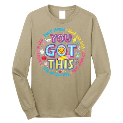 Test Day Rock The Test Teacher Testing Day You Got This Long Sleeve Shirt