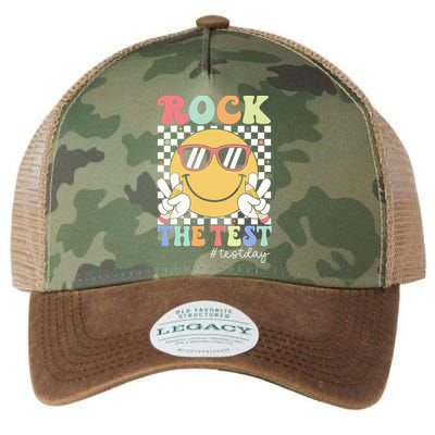 Test Day Rock The Test Motivational Teacher Testing Day  Legacy Tie Dye Trucker Hat