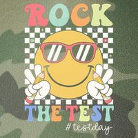 Test Day Rock The Test Motivational Teacher Testing Day  Legacy Tie Dye Trucker Hat