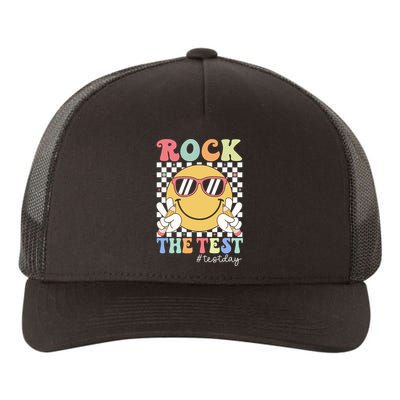 Test Day Rock The Test Motivational Teacher Testing Day  Yupoong Adult 5-Panel Trucker Hat