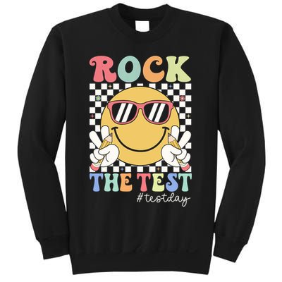 Test Day Rock The Test Motivational Teacher Testing Day  Sweatshirt
