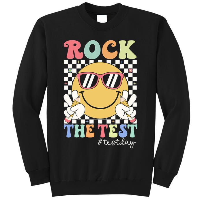 Test Day Rock The Test Motivational Teacher Testing Day  Sweatshirt