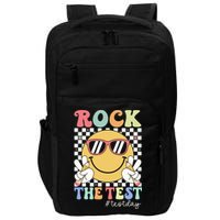 Test Day Rock The Test Motivational Teacher Testing Day  Impact Tech Backpack