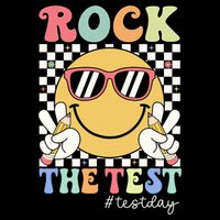 Test Day Rock The Test Motivational Teacher Testing Day  Impact Tech Backpack
