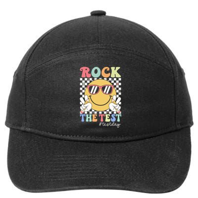 Test Day Rock The Test Motivational Teacher Testing Day  7-Panel Snapback Hat