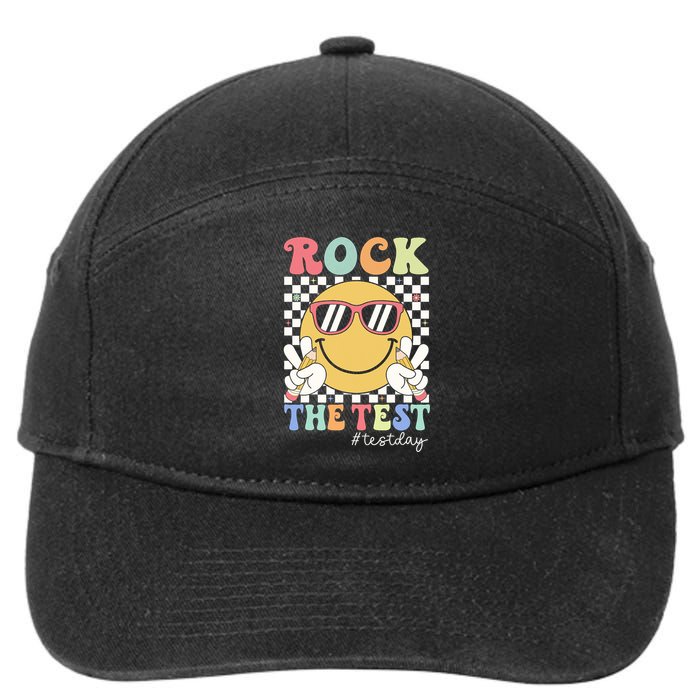 Test Day Rock The Test Motivational Teacher Testing Day  7-Panel Snapback Hat