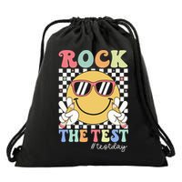 Test Day Rock The Test Motivational Teacher Testing Day  Drawstring Bag