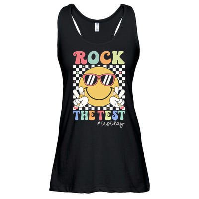 Test Day Rock The Test Motivational Teacher Testing Day  Ladies Essential Flowy Tank