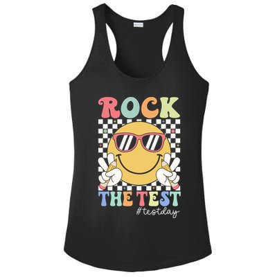 Test Day Rock The Test Motivational Teacher Testing Day  Ladies PosiCharge Competitor Racerback Tank