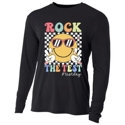 Test Day Rock The Test Motivational Teacher Testing Day  Cooling Performance Long Sleeve Crew