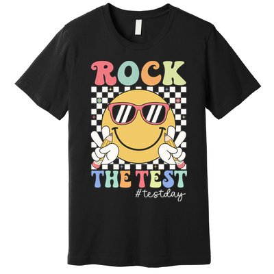 Test Day Rock The Test Motivational Teacher Testing Day  Premium T-Shirt