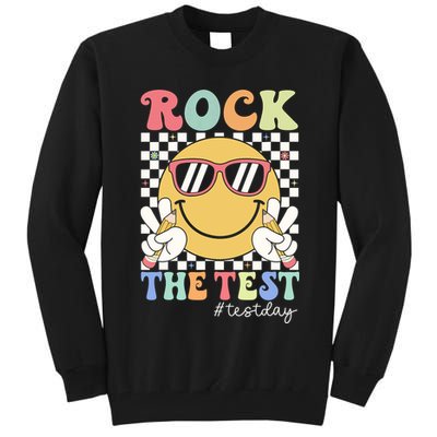 Test Day Rock The Test Motivational Teacher Testing Day  Tall Sweatshirt