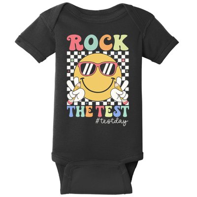 Test Day Rock The Test Motivational Teacher Testing Day  Baby Bodysuit