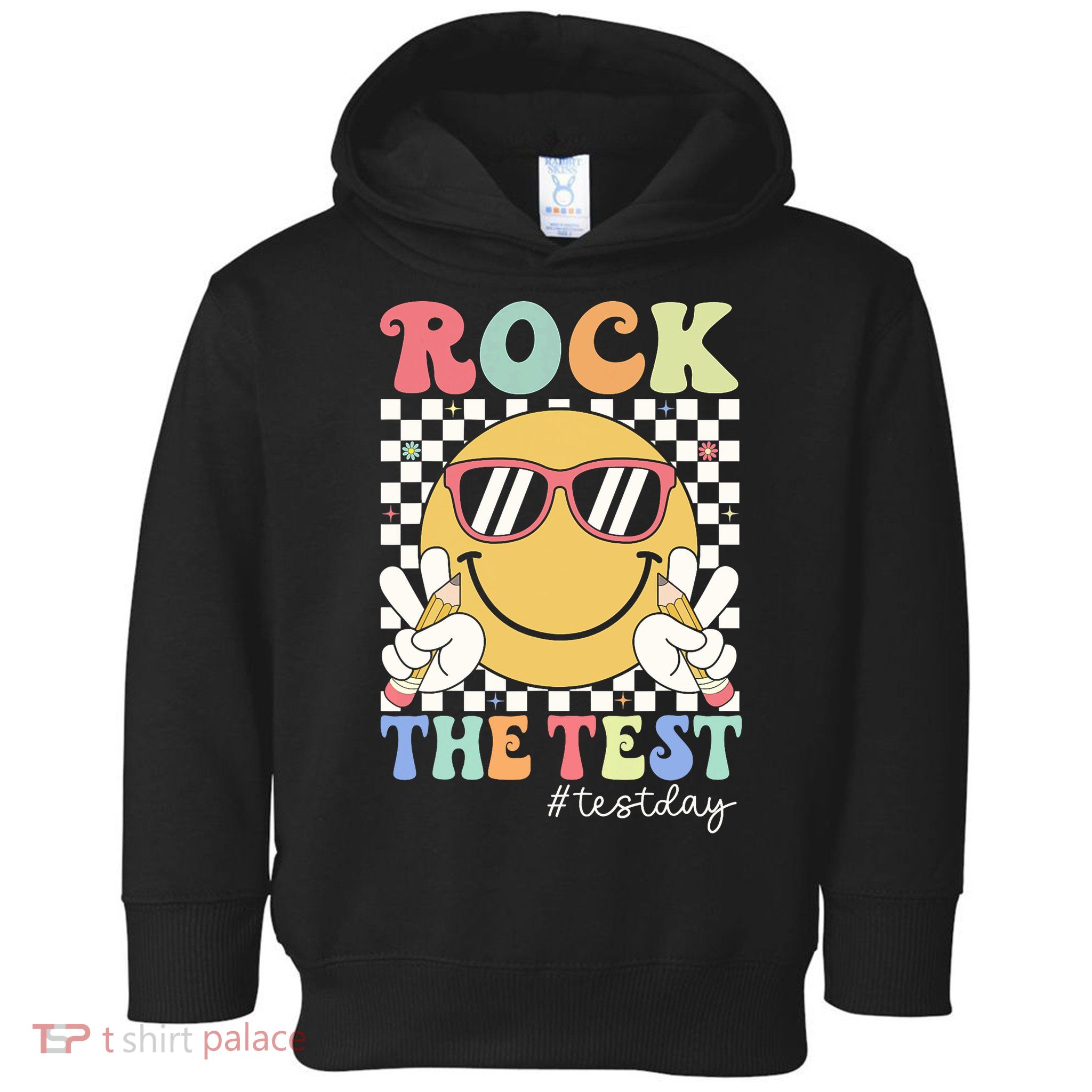 Test Day Rock The Test Motivational Teacher Testing Day  Toddler Hoodie