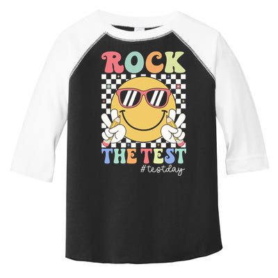 Test Day Rock The Test Motivational Teacher Testing Day  Toddler Fine Jersey T-Shirt