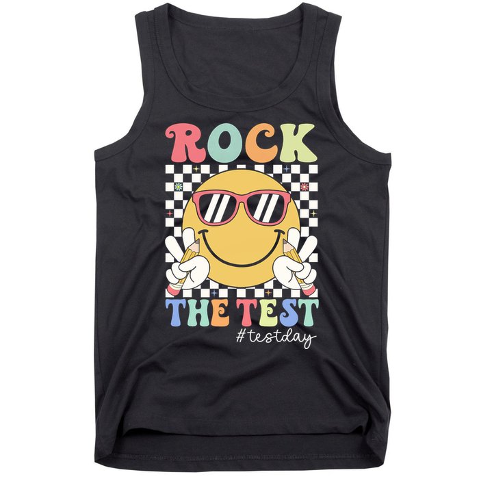 Test Day Rock The Test Motivational Teacher Testing Day  Tank Top